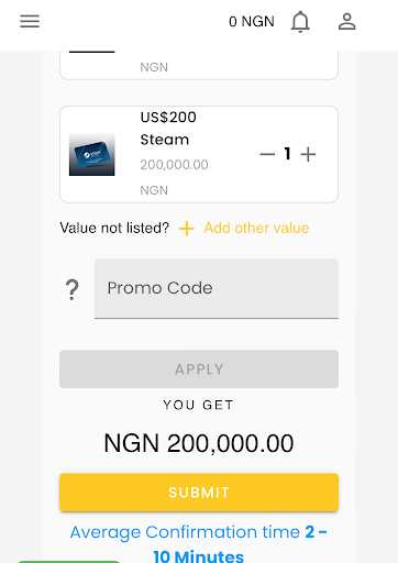 how to sell steam gift card in nigeria