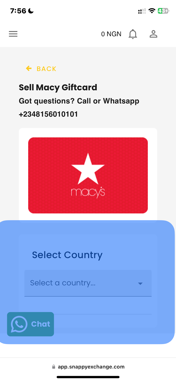 how to sell macy's gift card in nigeria