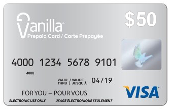 how much is vanilla gift card $50 in naira