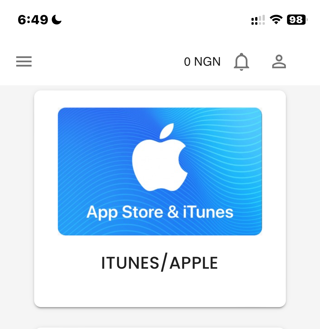 how much is $50 apple gift card in naira